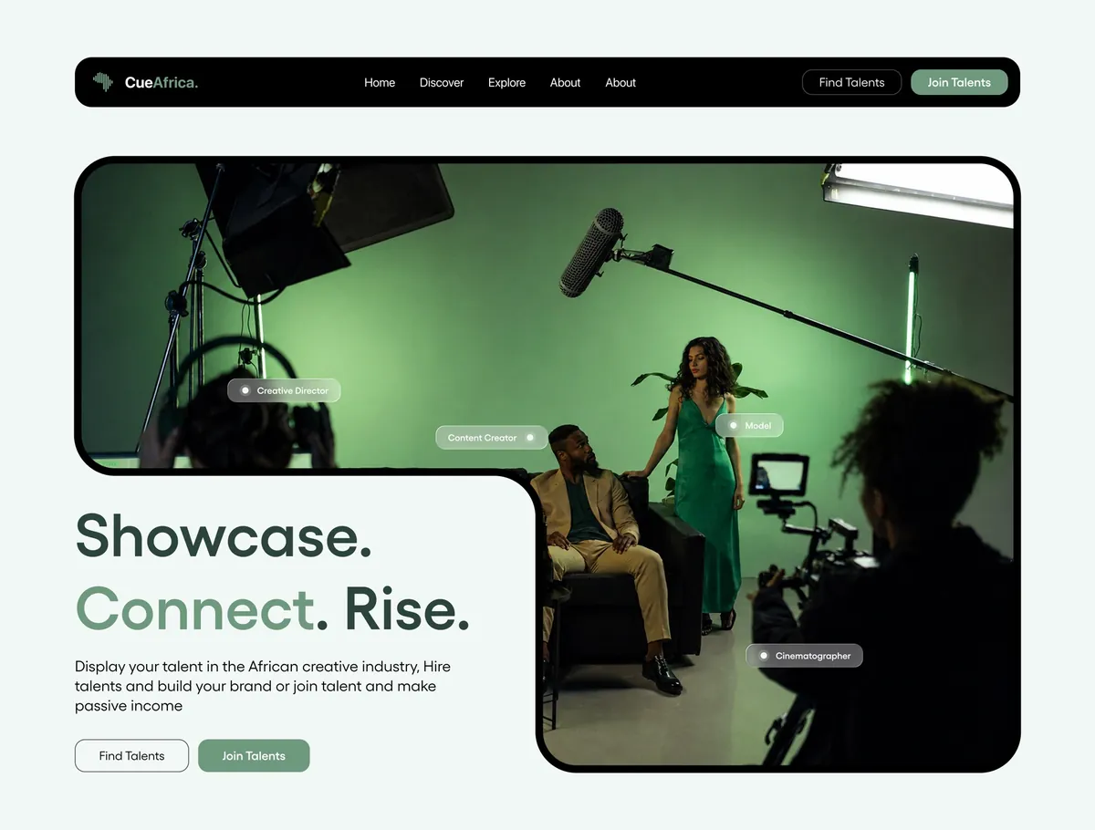 Cue Africa landing page